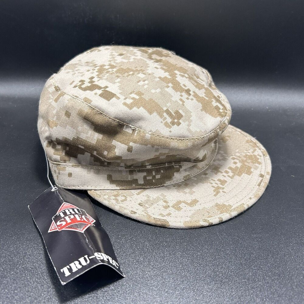 New Tru-Spec Digital Camo Combat Cap Men's 7 Green Flat Bill